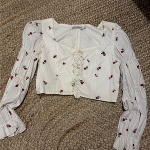 Rachel Antonoff corset rose tie top